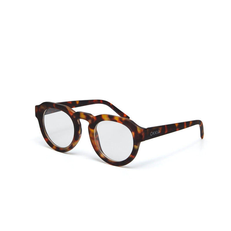 OKKIA Zeno Round Occhiali da Lettura Unisex Avana +1.00