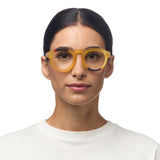 OKKIA Zeno Round Occhiali da Lettura Unisex Giallo +1.50