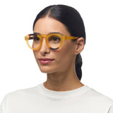 OKKIA Zeno Round Occhiali da Lettura Unisex Giallo +2.00