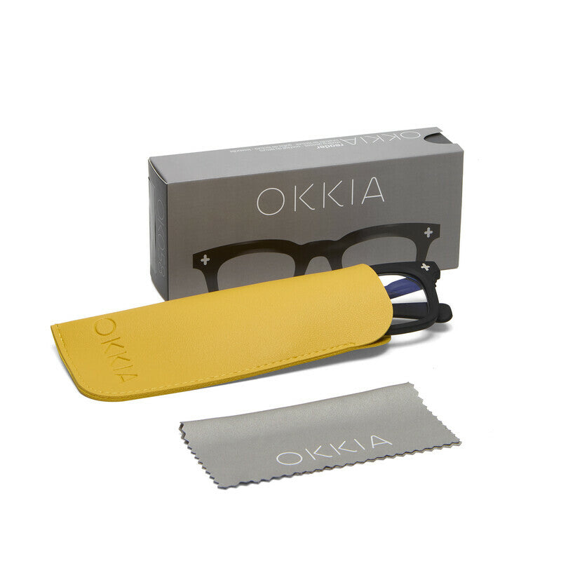 OKKIA Firenze Occhiali da Lettura Unisex Nero +1.50
