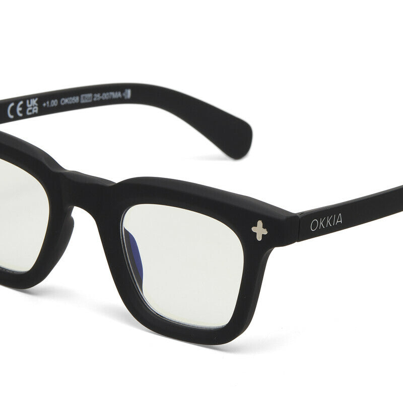 OKKIA Firenze Occhiali da Lettura Unisex Nero +2.00