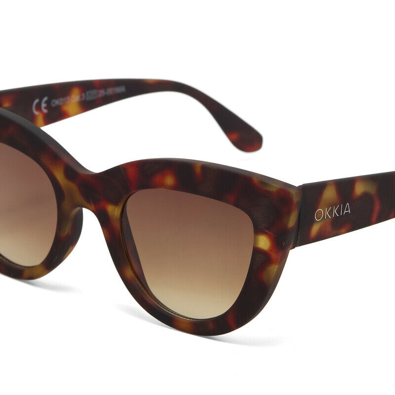 OKKIA Claudia Occhiali da Sole Donna Big Cat Eye Avana