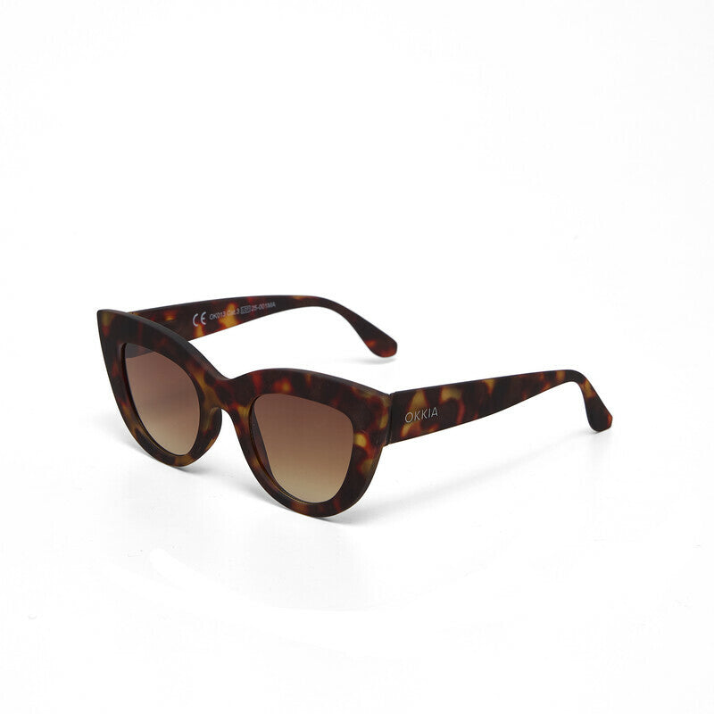 OKKIA Claudia Occhiali da Sole Donna Big Cat Eye Avana