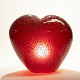 DRIMMER Affection Lampada da Tavolo a Cuore 28x32cm Rosso Vetro