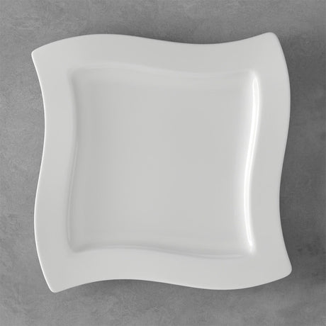 Piatto piano NewWave Villeroy & Boch in porcellana premium 27x27 cm
