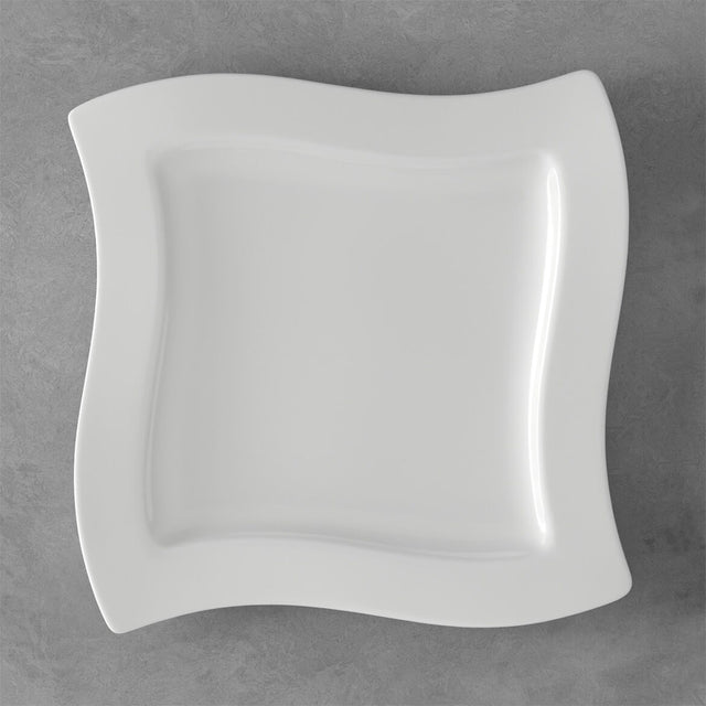Piatto piano NewWave Villeroy & Boch in porcellana premium 27x27 cm