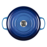 LE CREUSET Cocotte Rotonda Evolution 18cm Azure Blu Ghisa Vetrificata