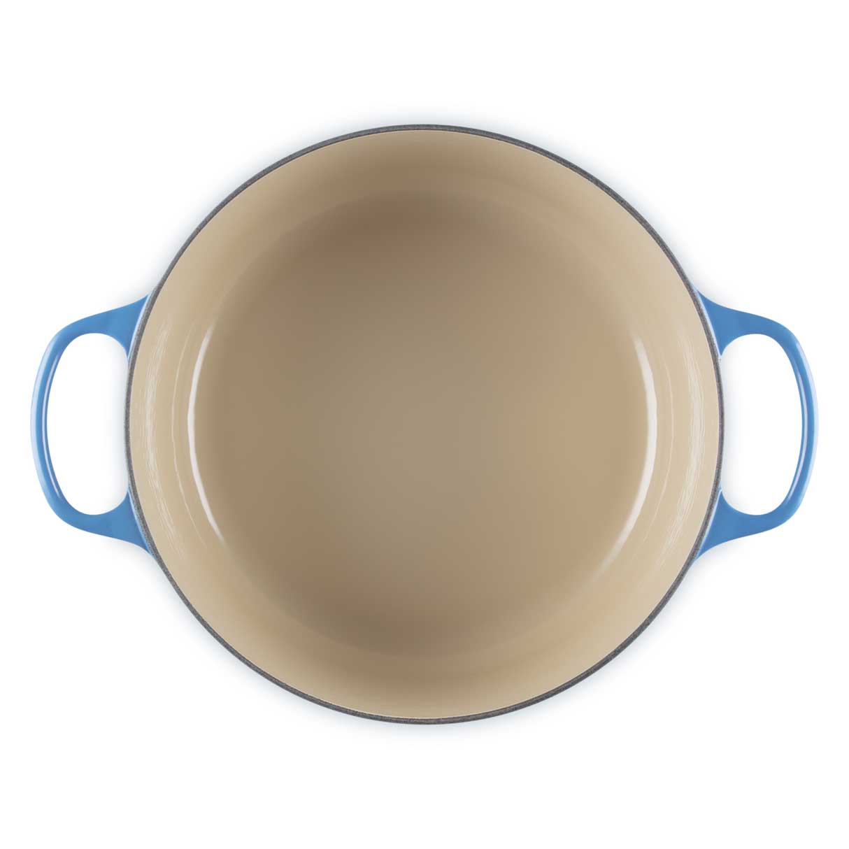 LE CREUSET Cocotte Rotonda Evolution 18cm Azure Blu Ghisa Vetrificata