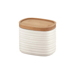 Barattolo Tierra Guzzini in plastica riciclata bianco latte 500 ml