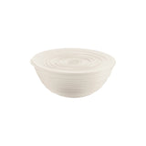 Ciotola con coperchio Guzzini Tierra in plastica riciclata bianco latte 25 cm