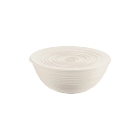 Ciotola con coperchio Guzzini Tierra in plastica riciclata bianco latte 25 cm