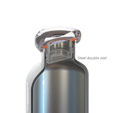 GUZZINI Energy Bottiglia Termica da Viaggio On The Go M 500ml Bianco Acciaio Inox
