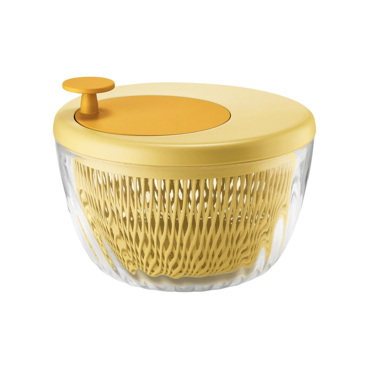 Centrifuga insalata Guzzini Spin & Store in plastica gialla 26 cm