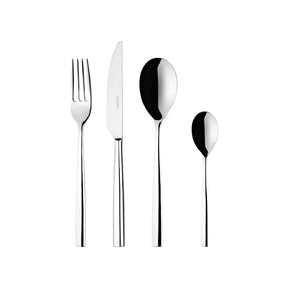 Set posate Petra Guzzini in acciaio inox 24 pezzi design geometrico