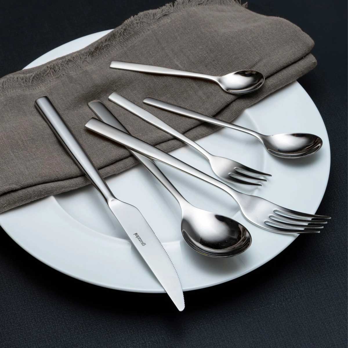 GUZZINI Petra Posate Set 24 Pezzi Acciaio Inox
