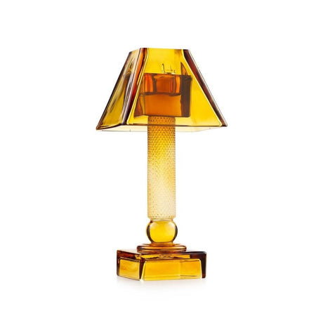 Candeliere Luxor Square Emò Italia in vetro ambra 24 cm