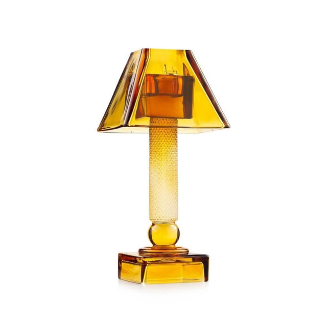 Candeliere Luxor Square Emò Italia in vetro ambra 24 cm