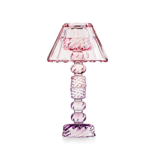 Candeliere Luxor Round Emò Italia in vetro color cipria 26 cm