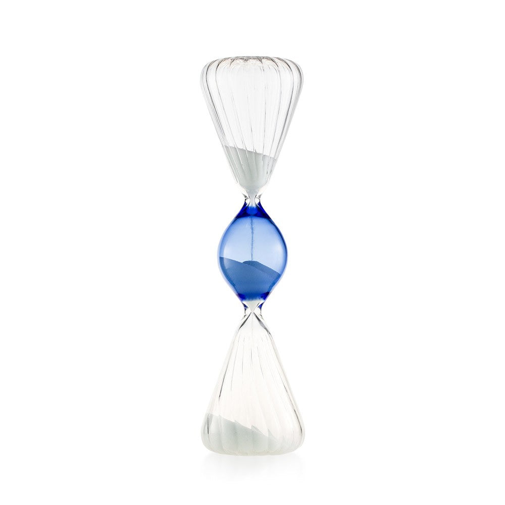 Clessidra Momentum Emò Italia in vetro trasparente con pallina blu 7x27 cm