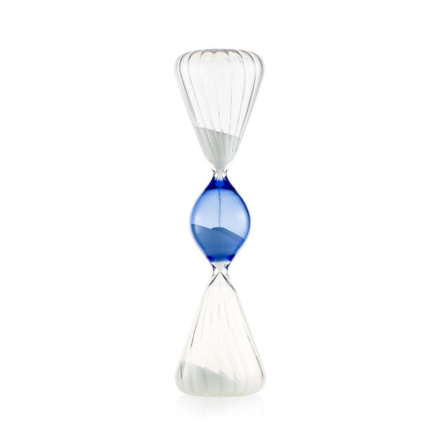 Clessidra Momentum Emò Italia in vetro trasparente con pallina blu 7x27 cm