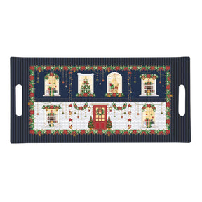 Vassoio con manici Festive Avenue Easy Life in melamina blu 40x19 cm