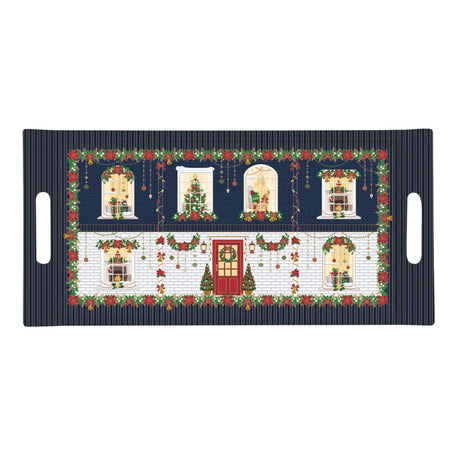 Vassoio con manici Festive Avenue Easy Life in melamina blu 40x19 cm