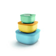 Set 3 contenitori bassi Guzzini in plastica con coperchio trasparente