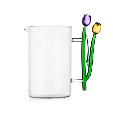 Brocca Botanica Ichendorf in vetro borosilicato con tulipani 1,5L