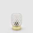 Lampada da tavolo Bubbles EDG in vetro con base oro 11x8,5 cm
