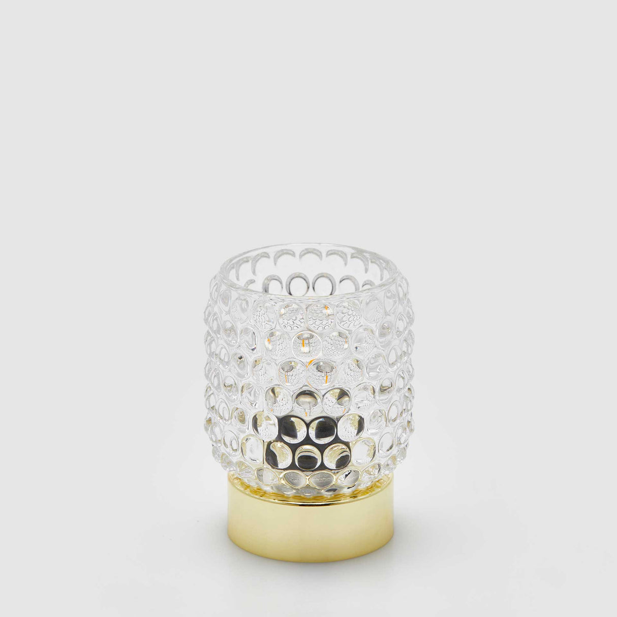 Lampada da tavolo Bubbles EDG in vetro con base oro 11x8,5 cm