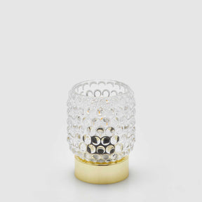 Lampada da tavolo Bubbles EDG in vetro con base oro 11x8,5 cm