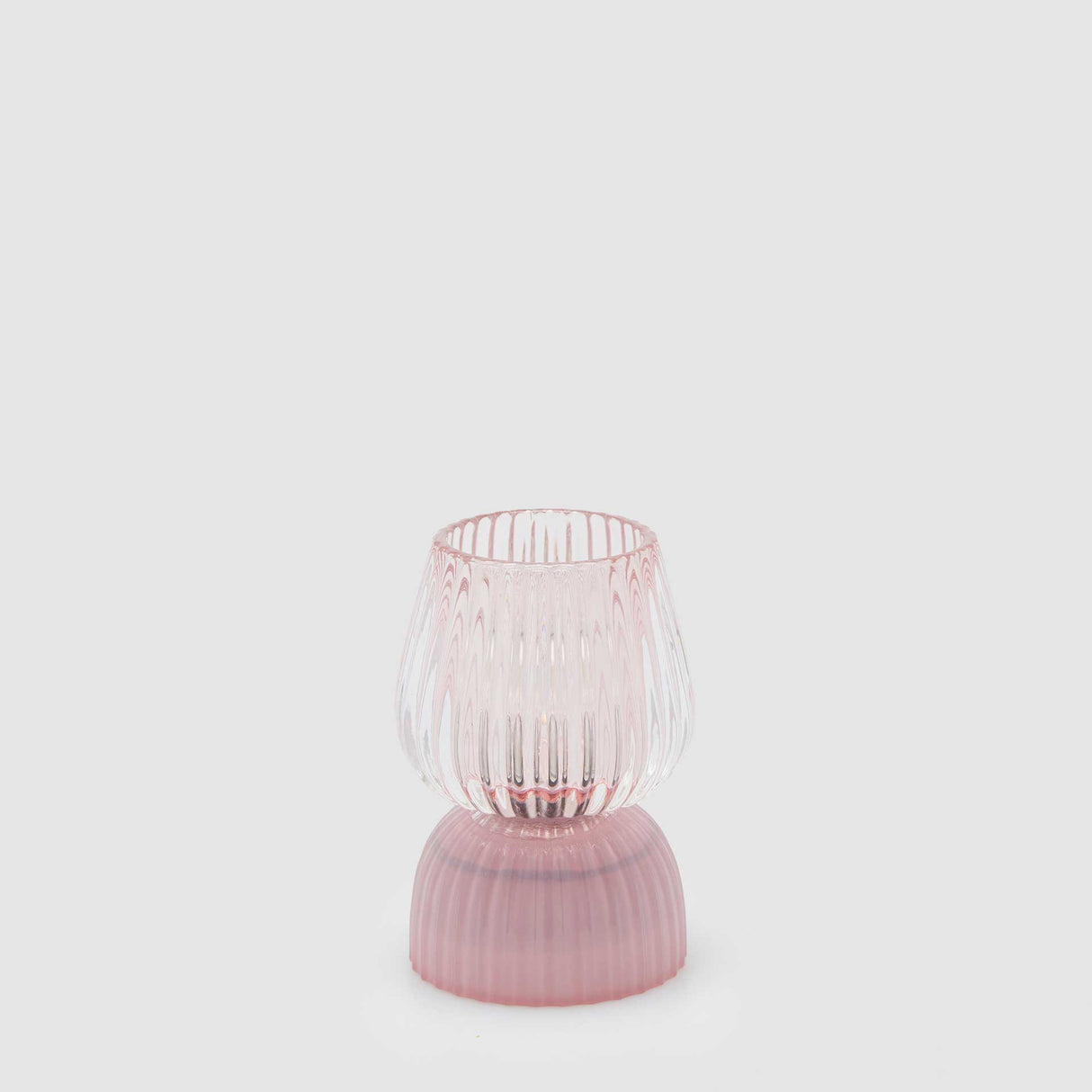 EDG Enzo De Gasperi Lampada da Tavolo Lanterna Biforma Righe 13x9cm Rosa