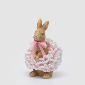Coniglietta con tutù floreale EDG in poliresina 32 cm