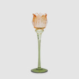 EDG Enzo De Gasperi Portacandela Tulipano 28x8cm Arancio in Vetro