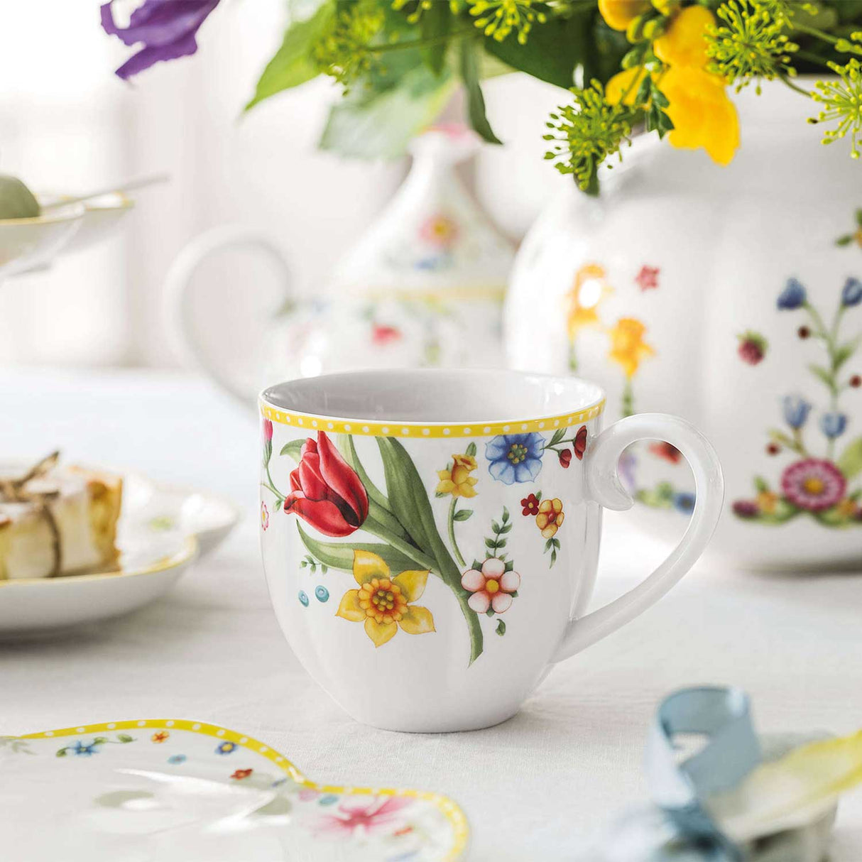 VILLEROY & BOCH Spring Awakening Tazza con Manico MUG Set 2 Pezzi 390ml Tavola di Pasqua