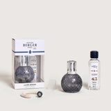 LAMPE BERGER Lampada Catalitica Cofanetto Disco Gris con Flacone 250ml Poussiere d'Ambre