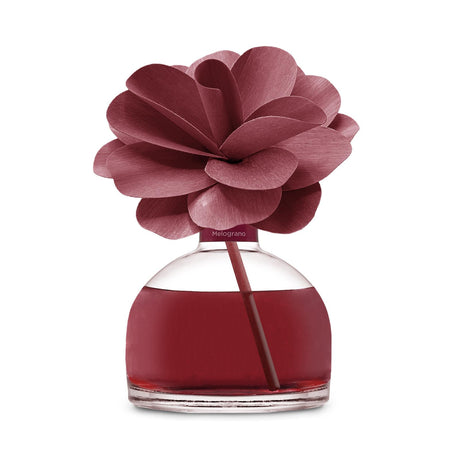 Diffusore a bastoncino Muha' Flower con fiore in legno 200 ml Melograno