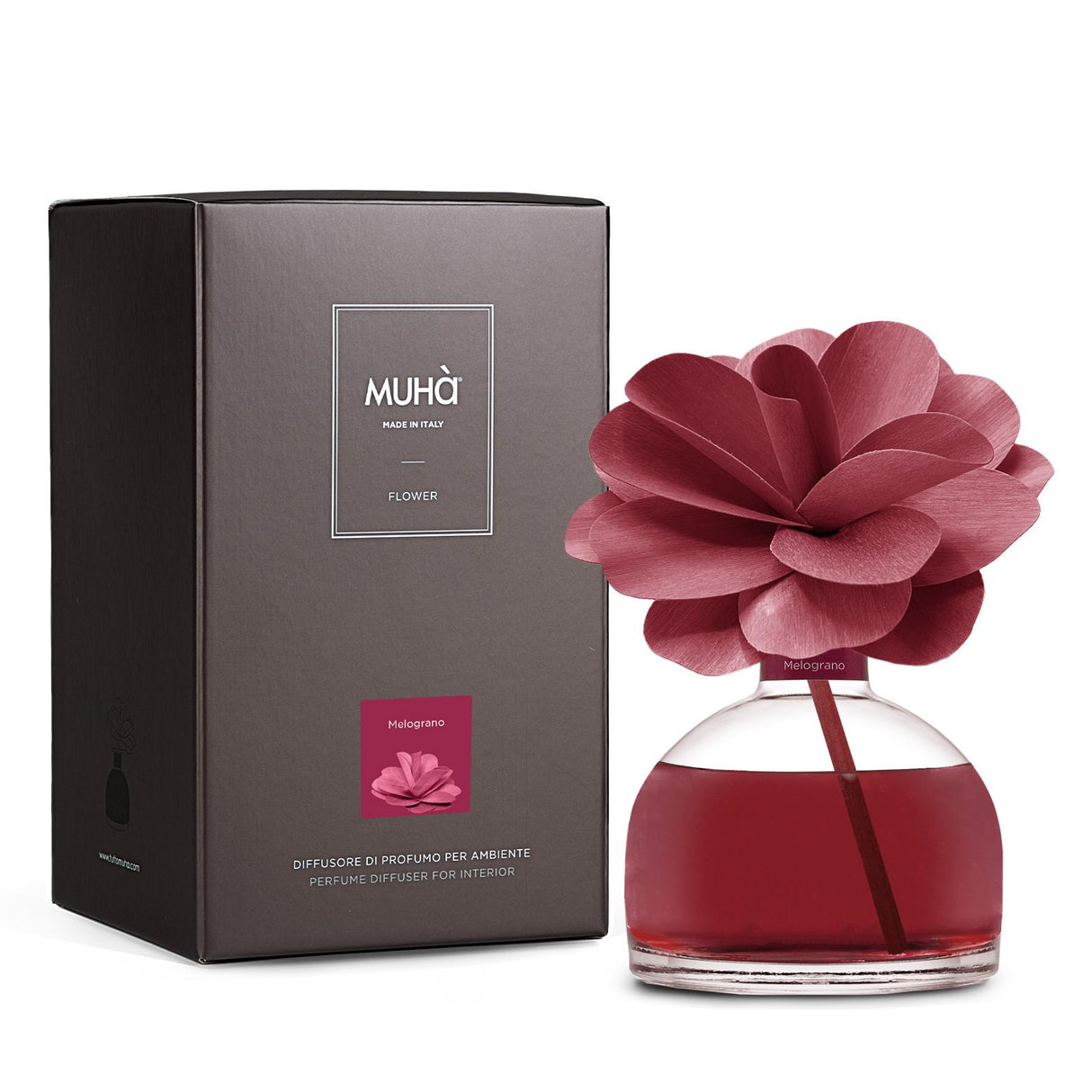 MUHA' Profumatore d'Ambiente Diffusore Flower 200ml Melograno