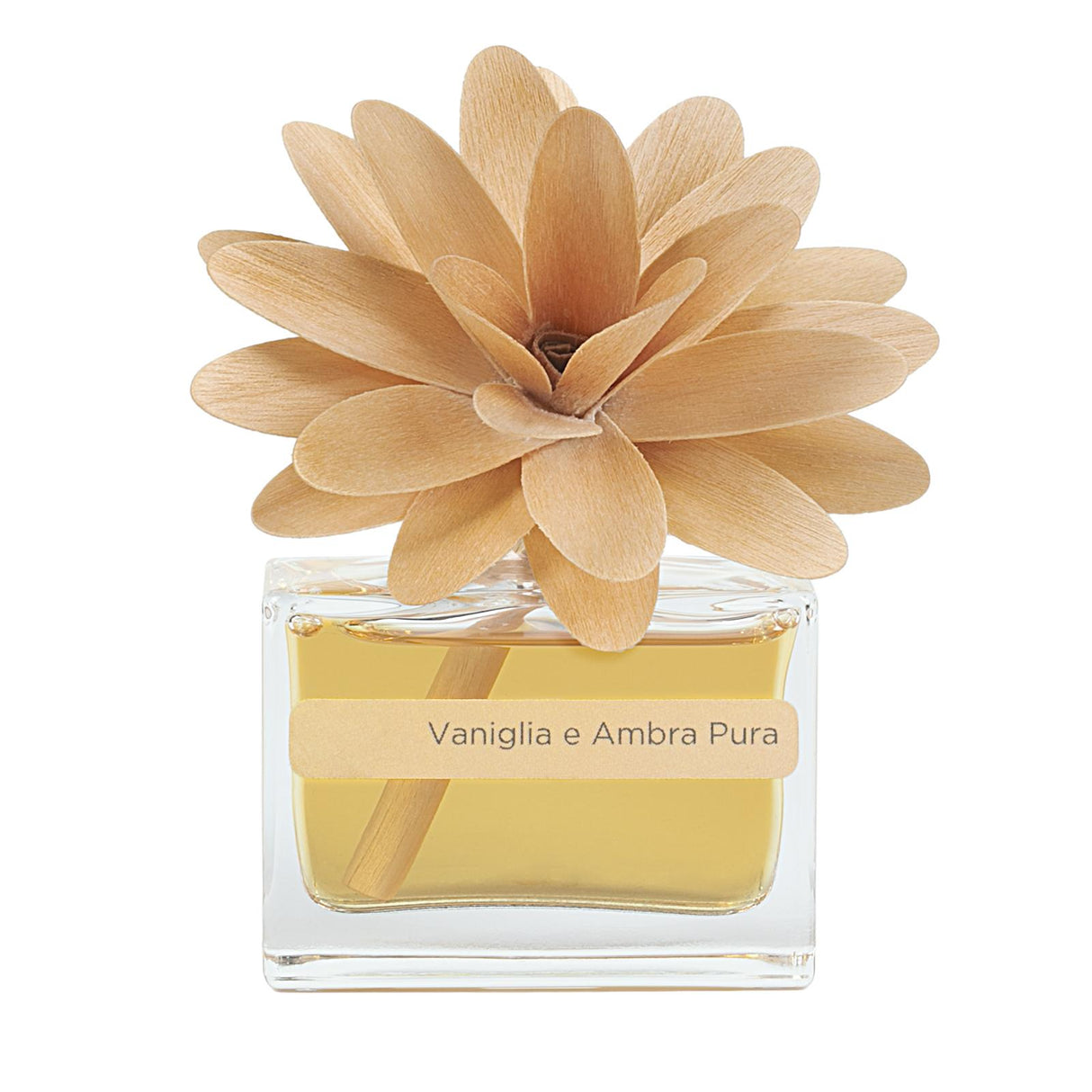 Diffusore Flower Muha con fiore in legno 30 ml Vaniglia e Ambra Pura