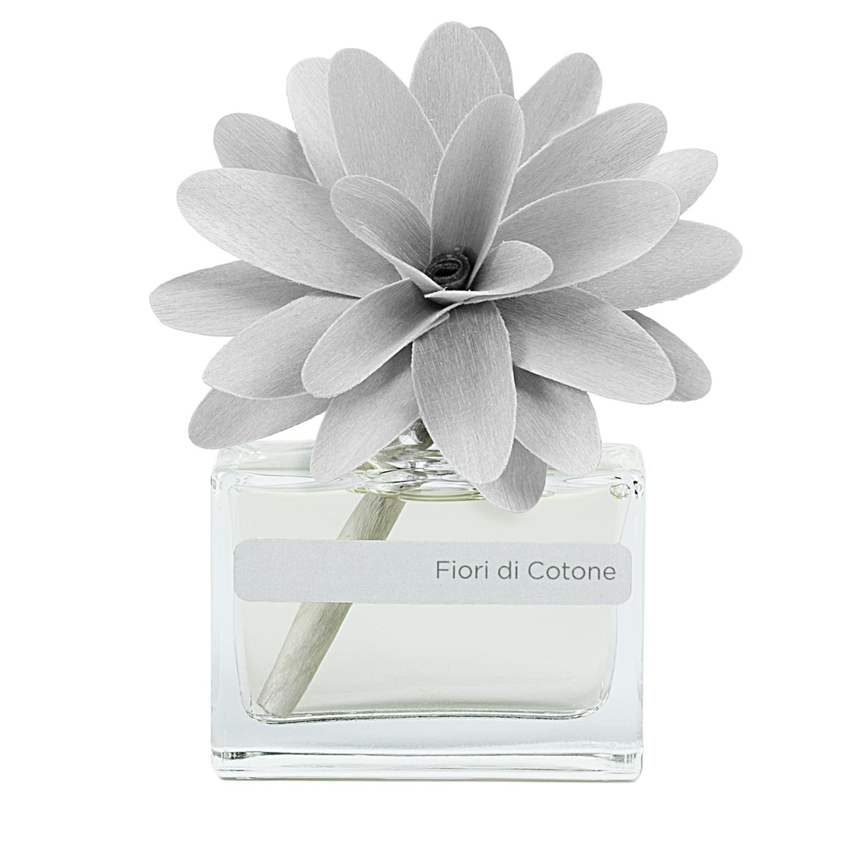 Diffusore a bastoncino Muha con fiore in legno 30 ml Fiori di Cotone