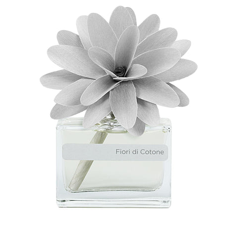 Diffusore a bastoncino Muha con fiore in legno 30 ml Fiori di Cotone