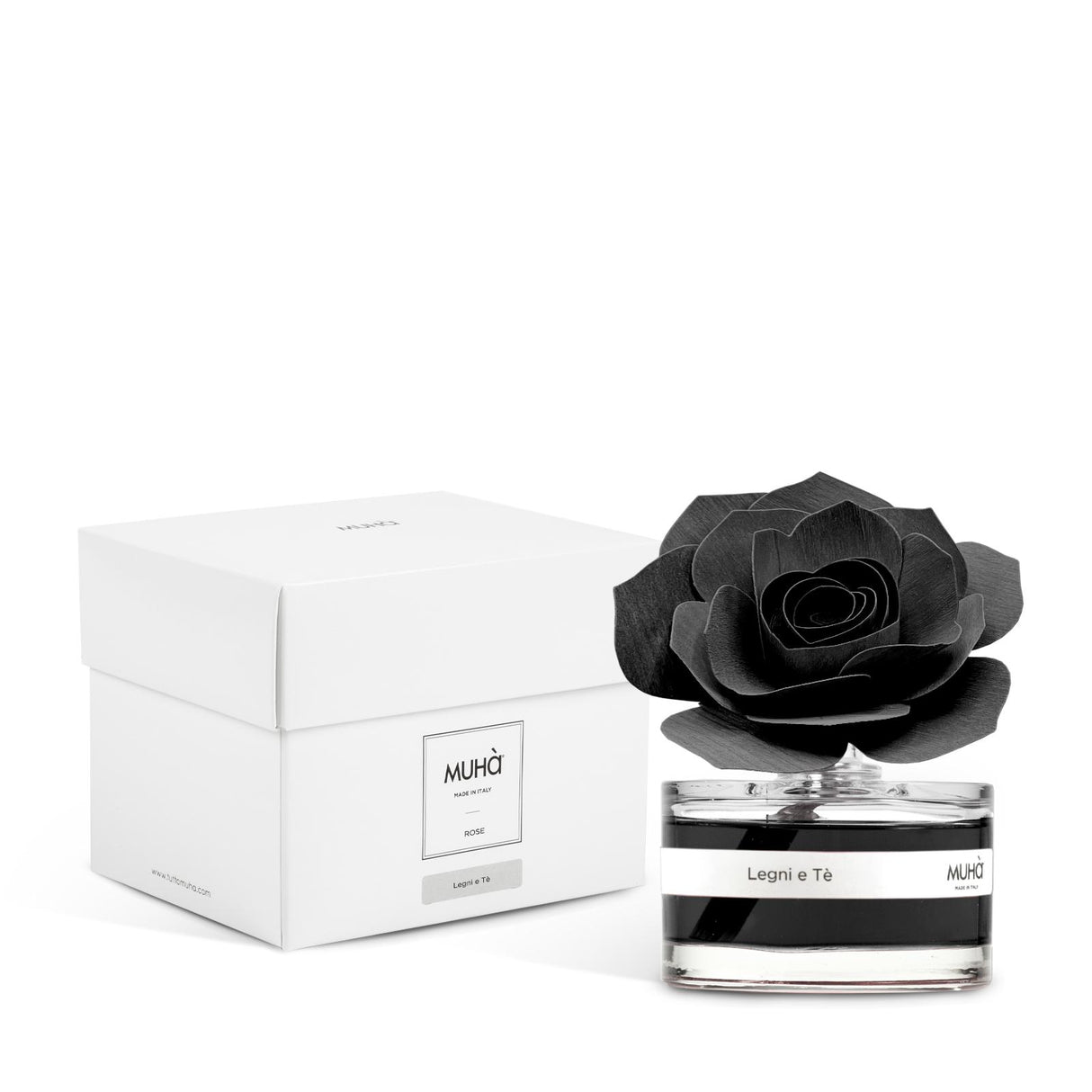 MUHA' Profumatore D'Ambiente Diffusore Rosa 50ml Legni e Te'