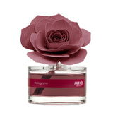 Diffusore a bastoncini Muha Rosa con fiore decorativo fragranza Melograno