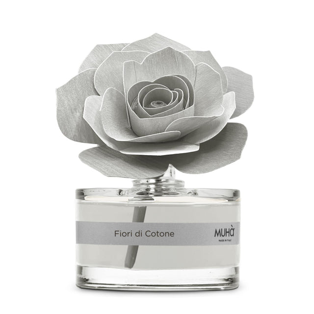 Diffusore Rosa Muha in vetro con fiore decorativo fragranza 50 ml