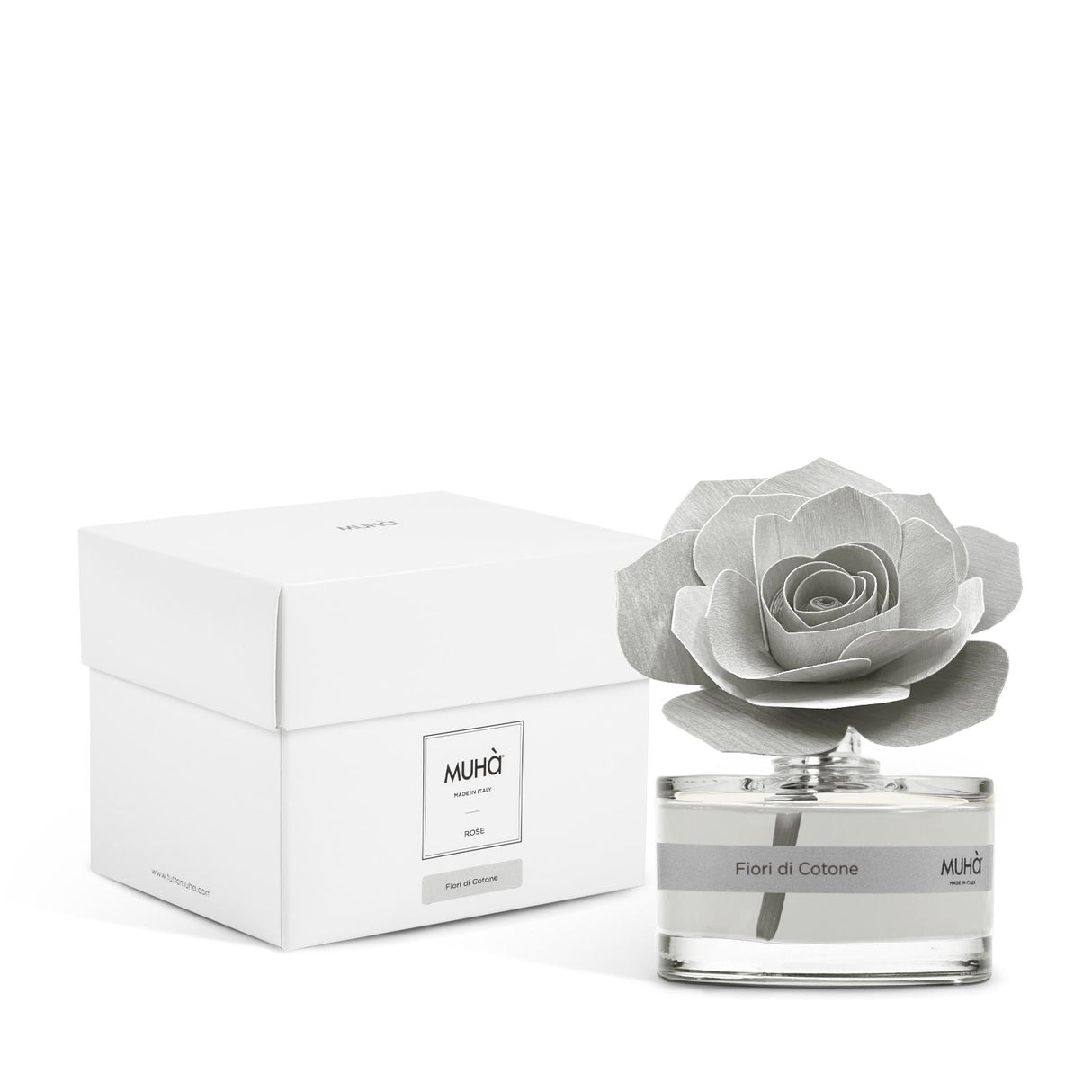 MUHA' Profumatore D'Ambiente Diffusore Rosa 50ml Fiori di Cotone