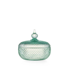 Scatola portabonbon Emò Italia in vetro verde 12,5x14 cm