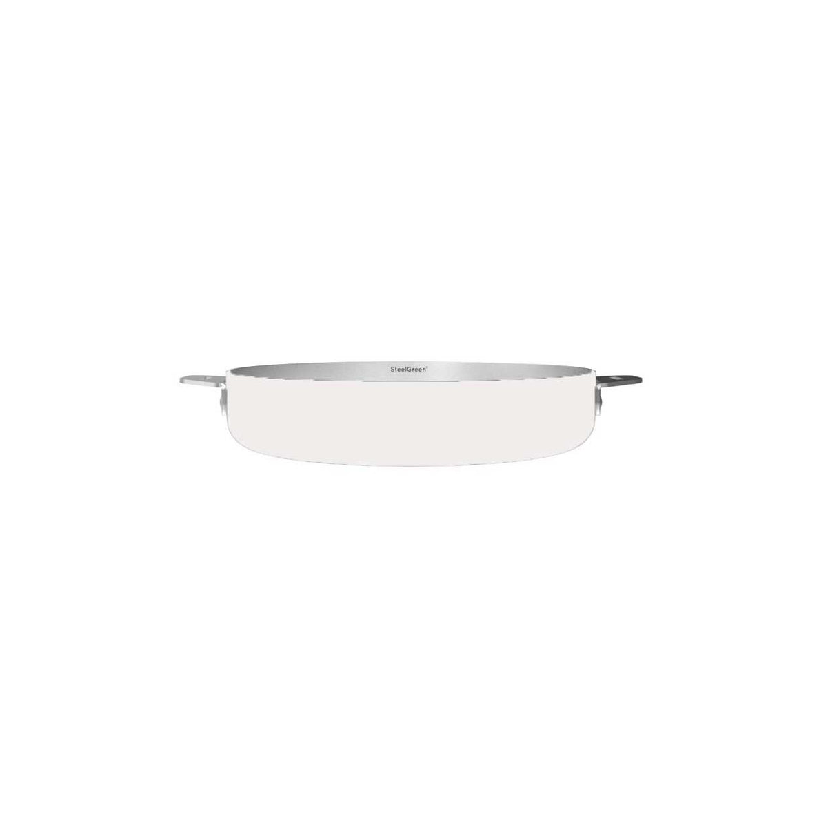 COOKUT La Meravigliosa Padella con Manici 24cm Bianco Acciaio Inox