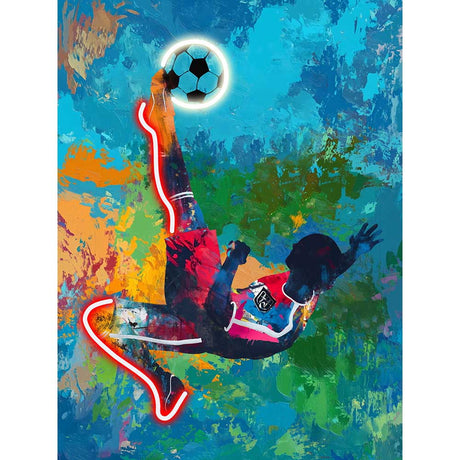 Quadro calciatore Palais Royal su tela con luci LED 60x90 cm