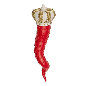 Cornetto portafortuna Palais Royal in resina rosso pop 25 cm