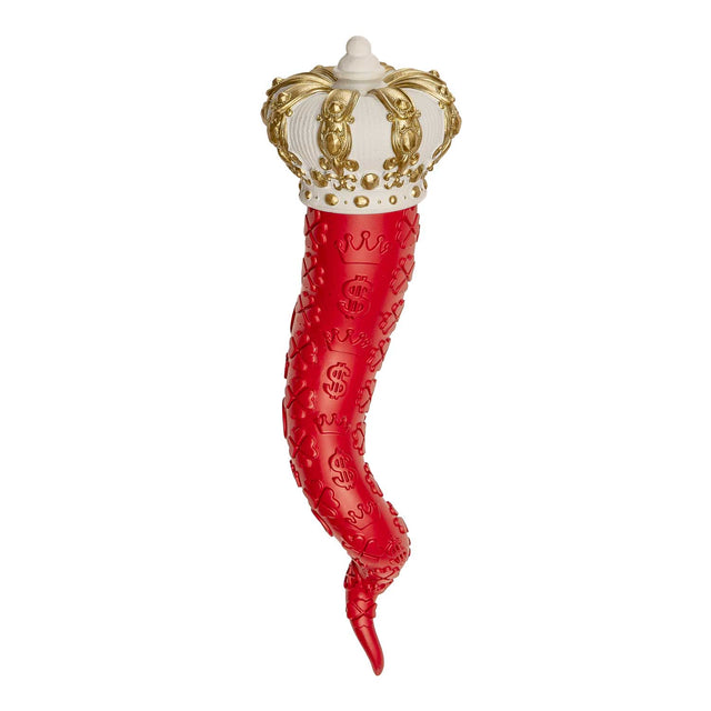 Cornetto portafortuna Palais Royal in resina rosso pop 25 cm